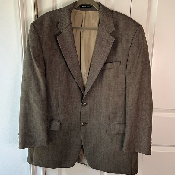 Ralph Lauren Wool Men's Blazer Sport Coat Casual Jacket Size 45L 2 Button‎ Brown - Picture 2 of 11